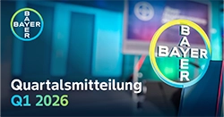 Abschnitt der Startseite mit bunten Bayer-Logo